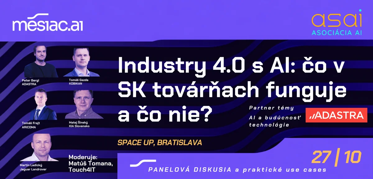 Diskusia Industry 4.0 s AI: čo v slovenských továrňach funguje a čo nie?