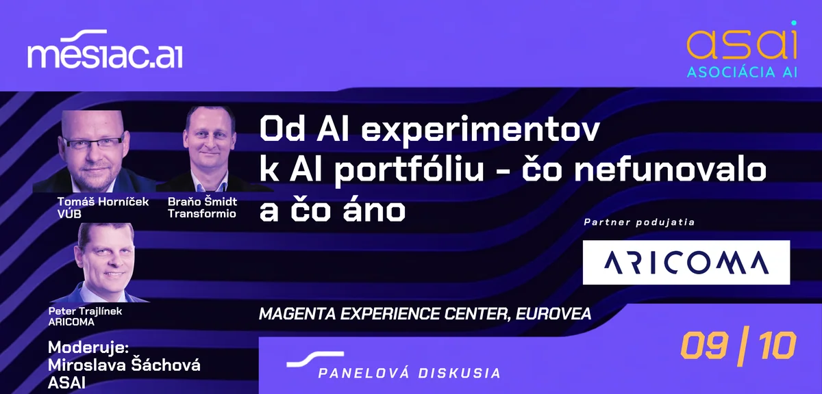 Panelová diskusia Od AI experimentov k AI portfóliu